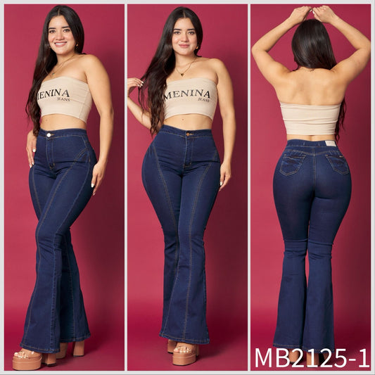 MB2125-1 (C5) | Flare Azul Oscuro Lineal | Menina | Venta Por Mayor
