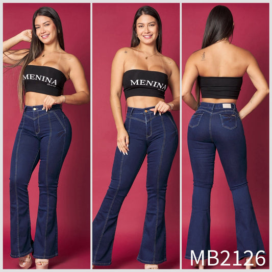 MB2126 (F4) | Flare Azul Oscuro Lineal | Menina | Venta Por Mayor