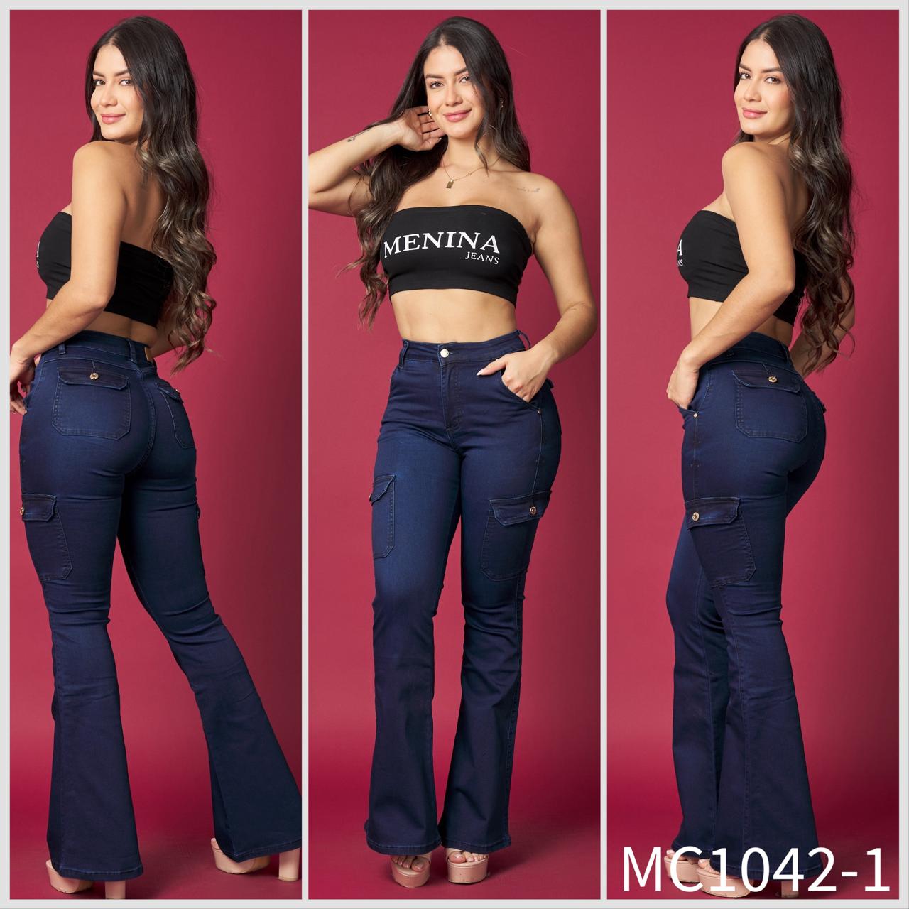 MC1042-1 (N2) | Flare Cargo Azul Oscuro | Menina | Venta Por Mayor