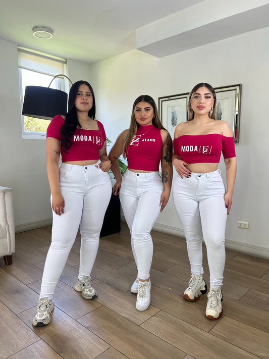 Jeans Skinny Blanco | Modelo EZ24902 (A4) | Moda Estroz | Venta Por Mayor