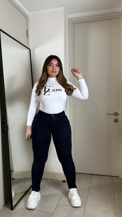 20697 (B7) | Jeans Skinny Forrado Con Polar Azul Oscuro | Moda Estroz | Venta Por Mayor