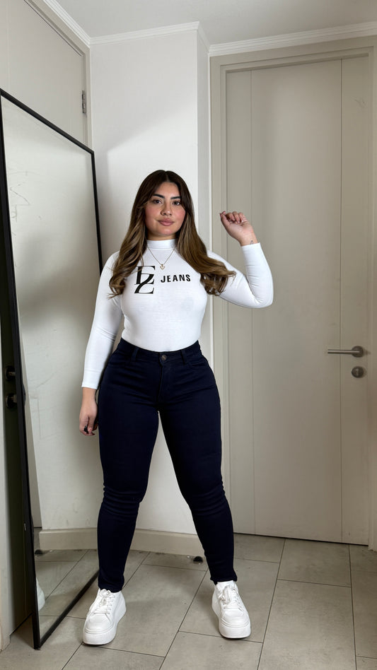 20697 (B7) | Jeans Skinny Forrado Con Polar Azul Oscuro | Moda Estroz | Venta Por Mayor