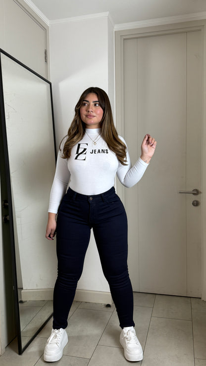 20697 (B7) | Jeans Skinny Forrado Con Polar Azul Oscuro | Moda Estroz | Venta Por Mayor