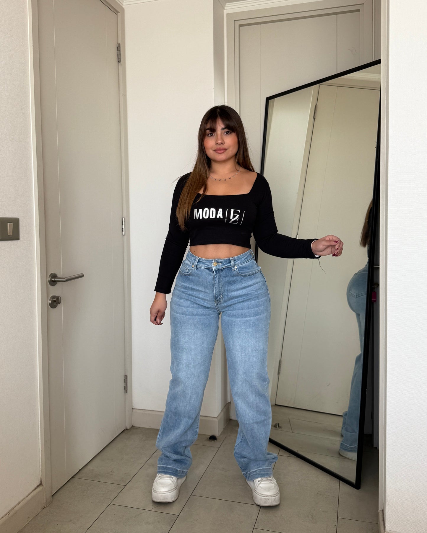 MB040 (G1) | Jeans Recto Celeste | Menina | Venta Por Mayor