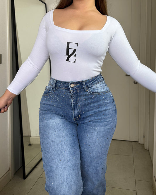 MB052 (C5) | Wide Leg Brillos Azul Focalizado | Menina | Venta Por Mayor