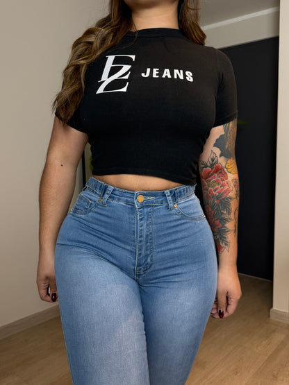 MB2005 (K6) | Flare Azul Claro Focalizado Con Ajuste Cintura | Menina | Venta Por Mayor