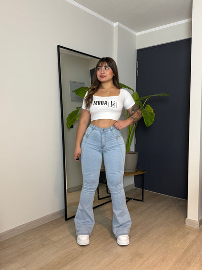 MB2060 (J7) | Flare Celeste Cierres | Menina | Venta Por Mayor