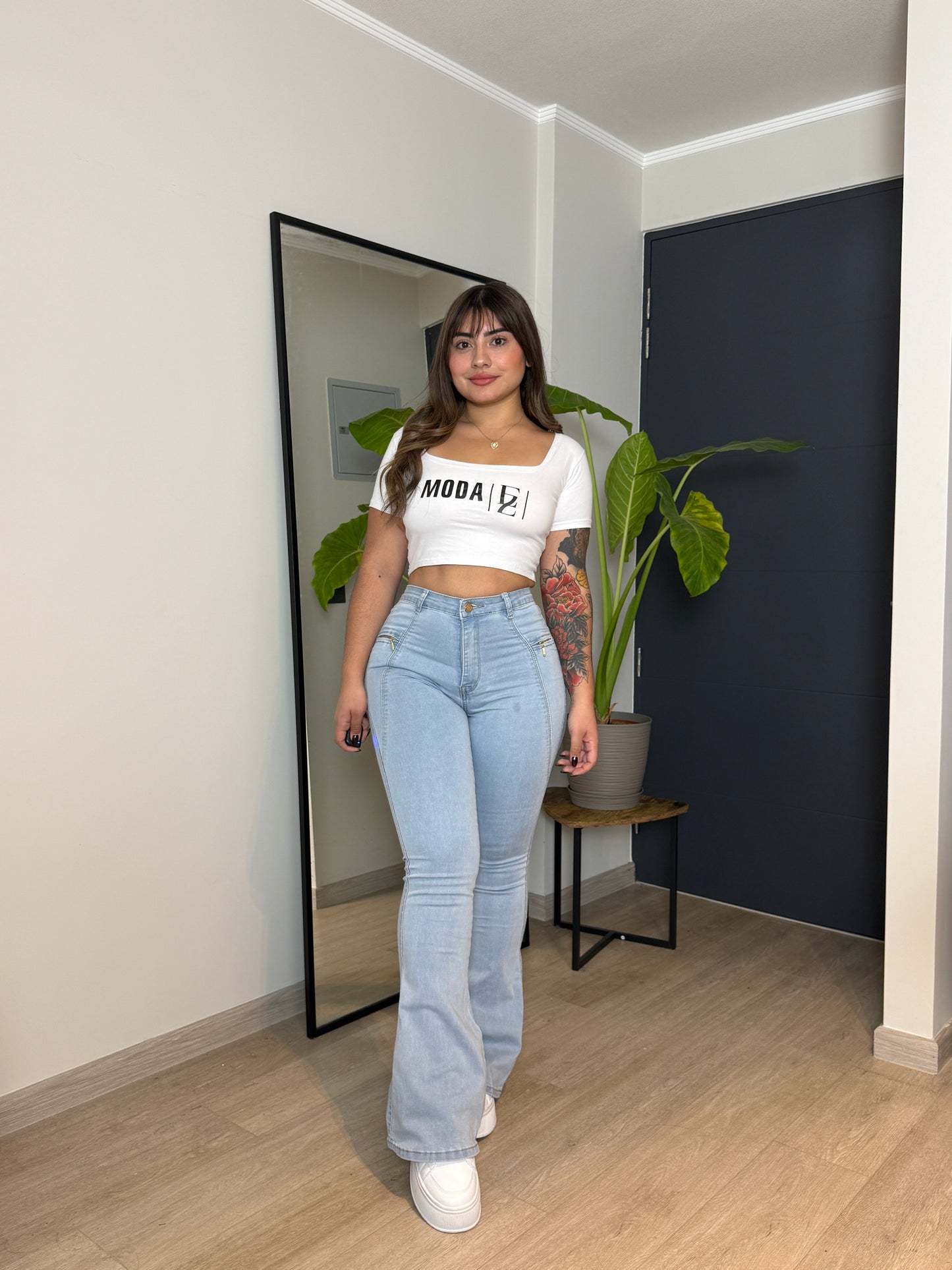 MB2060 (J7) | Flare Celeste Cierres | Menina | Venta Por Mayor