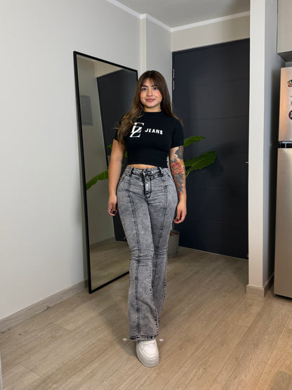 MB2062-2 (J6) | Flare Gris Jaspeado Lineal | Menina | Venta Por Mayor