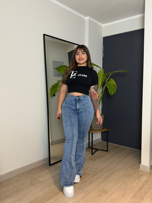 MB2063-1 (C3) | Flare Azul Jaspeado Lienal | Menina | Venta Por Mayor