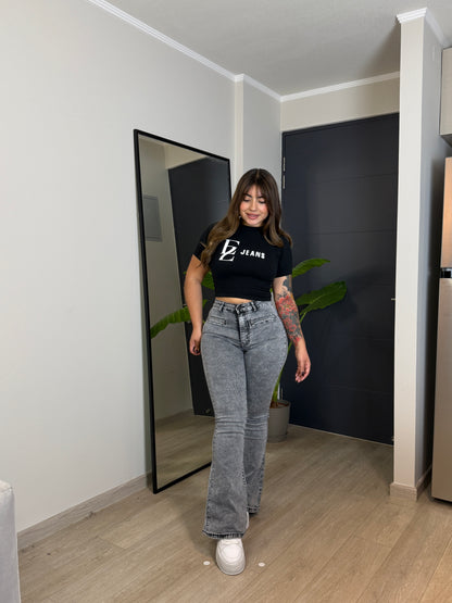 MB2065-2 (H4) | Flare Gris Jaspeado Bolsillo Escondido | Menina | Venta Por Mayor