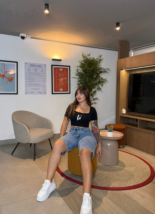 MB2099 (F4) | Bermuda Con Parches Brillantes | Menina | Venta Por Mayor