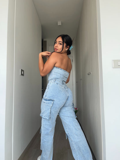 MB419-1 (B4)| Enterito Cargo Celeste | Menina | Venta Por Mayor