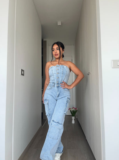 MB419-1 (B4)| Enterito Cargo Celeste | Menina | Venta Por Mayor