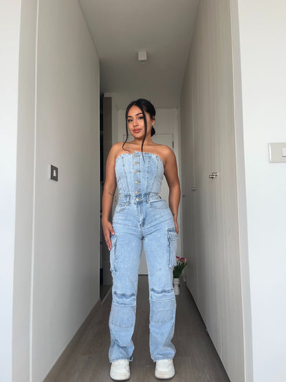 MB419-1 (B4)| Enterito Cargo Celeste | Menina | Venta Por Mayor