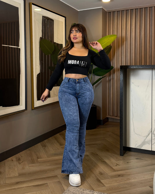 MB443 (E1) | Jeans Flare  | Menina | Venta Por Mayor