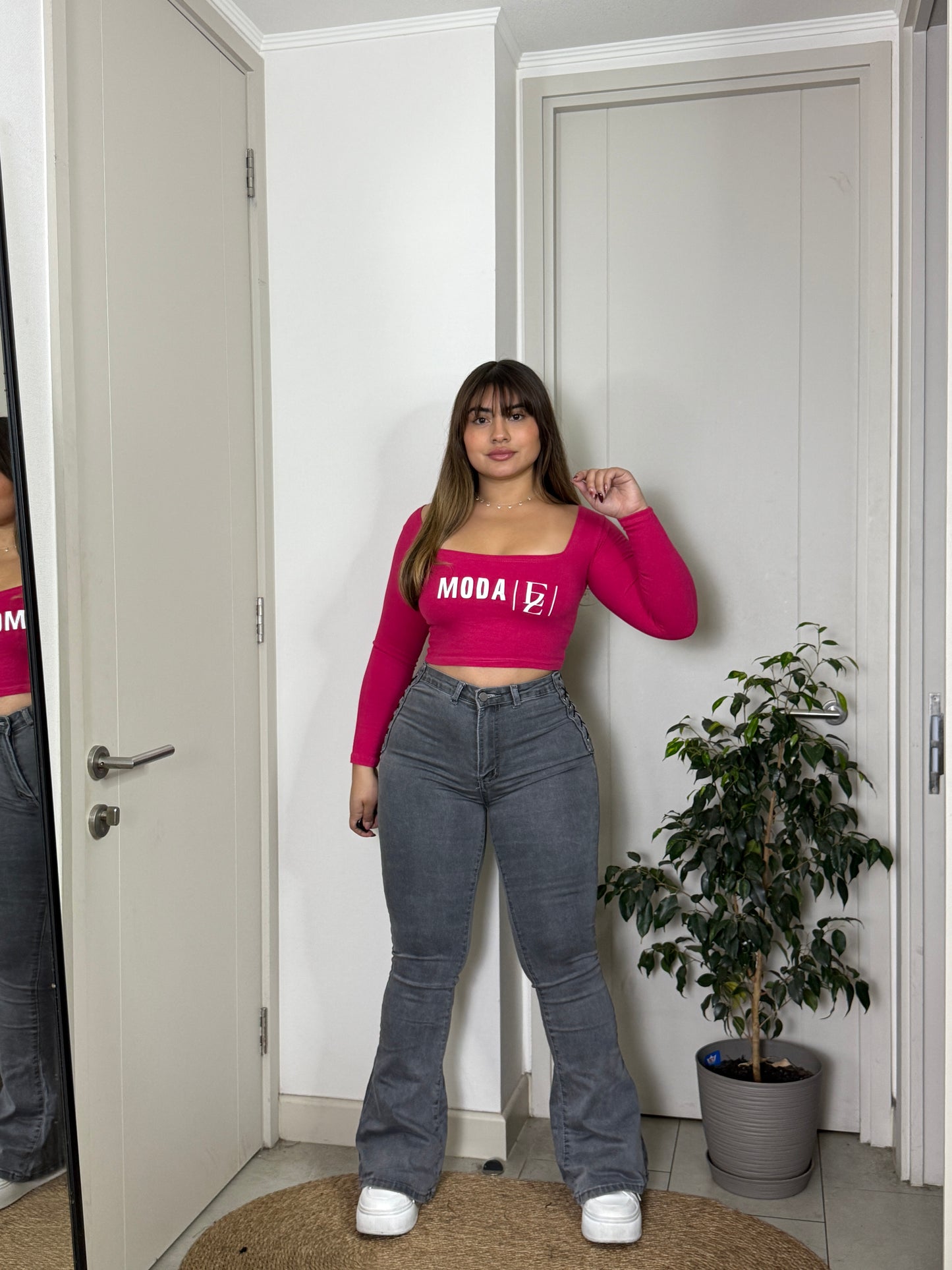 MB446-2 (J6) | Jeans Flare Trenzado | Menina | Venta Por Mayor