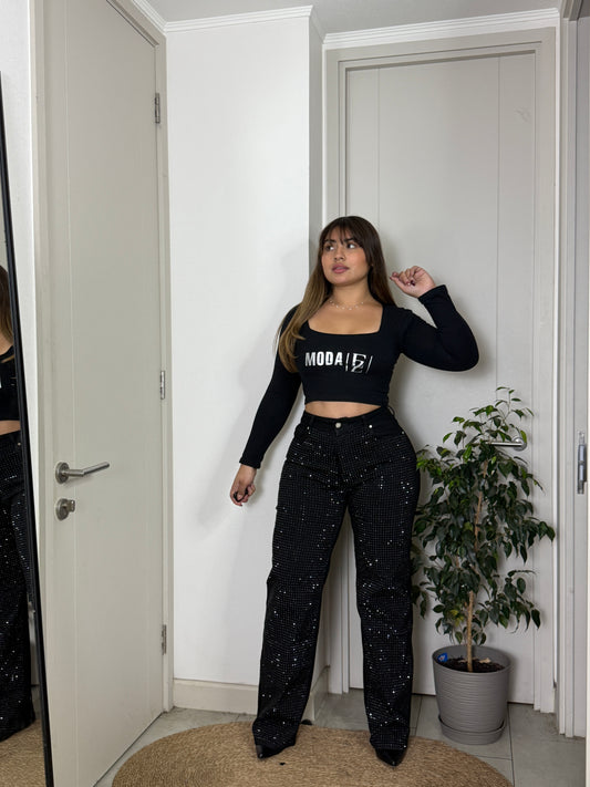 MB7030-4 (A4) | Jeans Recto Brillos | Menina | Venta Por Mayor