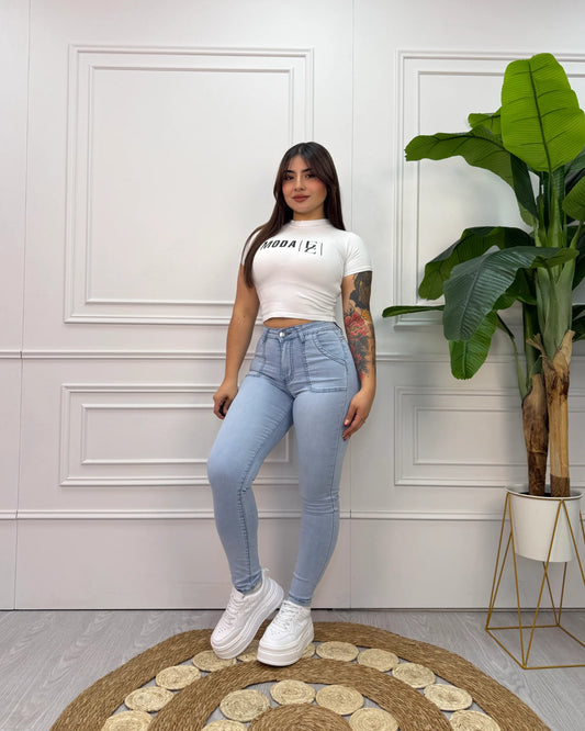 MC1090 (C7) | Skinny Celeste | Venta Por Mayor
