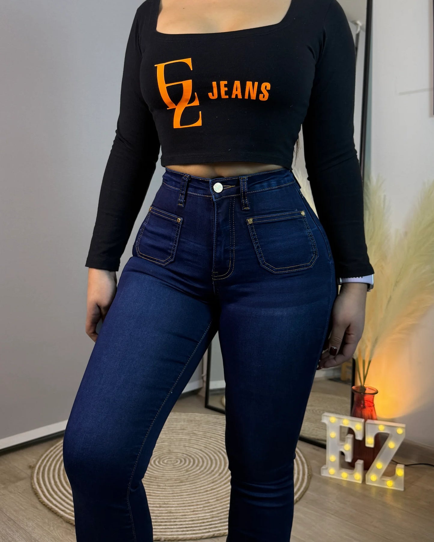 MC5009-1 (I4) | Flare Con Faja Azul Oscuro | Menina | Venta Por Mayor