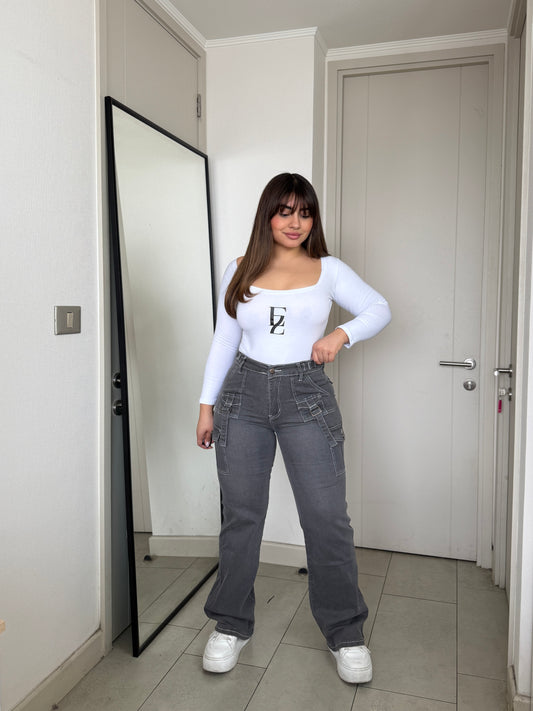 N0501-4 (U3) | Jeans Cargo | Menina | Venta Por Mayor