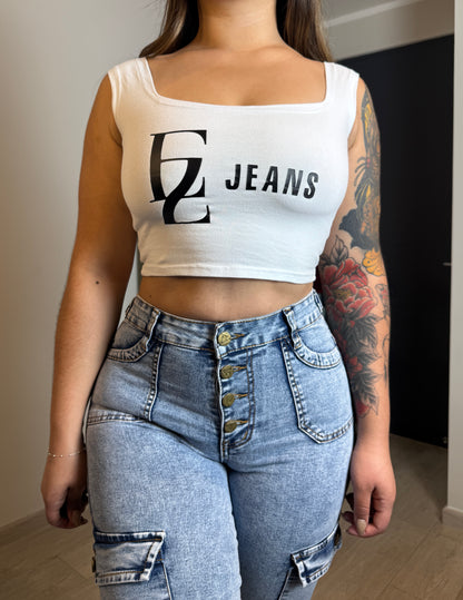 N2593-2 (H2) | Cargo Celeste Jaspeado 5 Botones | Menina | Venta Por Mayor