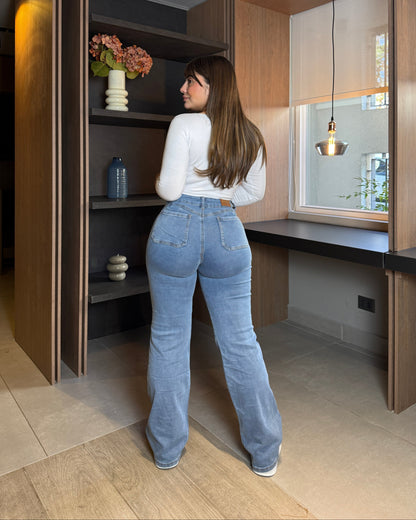 N701-5 (D3) | Jeans Recto Azul  | Menina | Venta Por Mayor