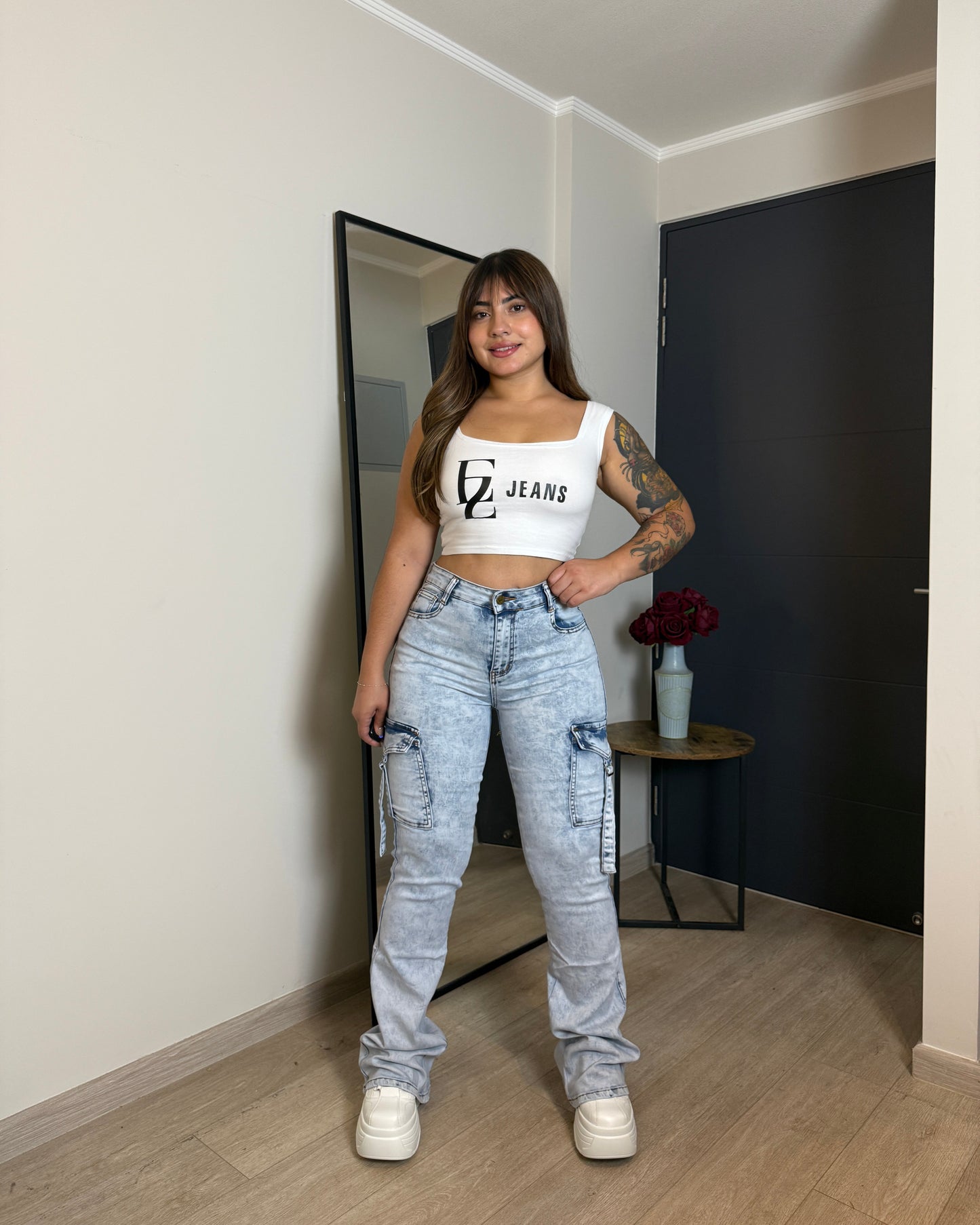 N702-4 (M7) | Cargo Celeste Jaspeado | Menina | Venta Por Mayor