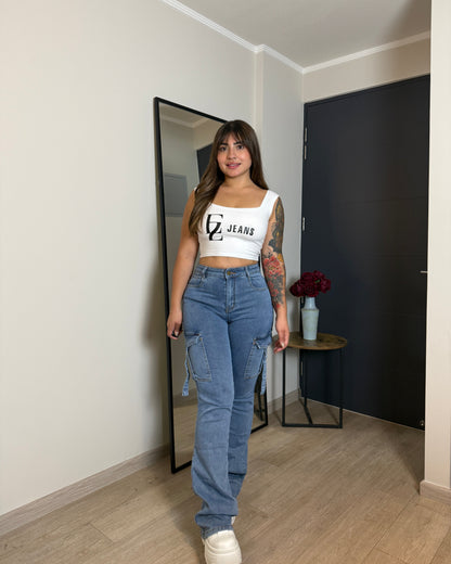 N702-5 (P2) | Cargo Azul | Menina | Venta Por Mayor