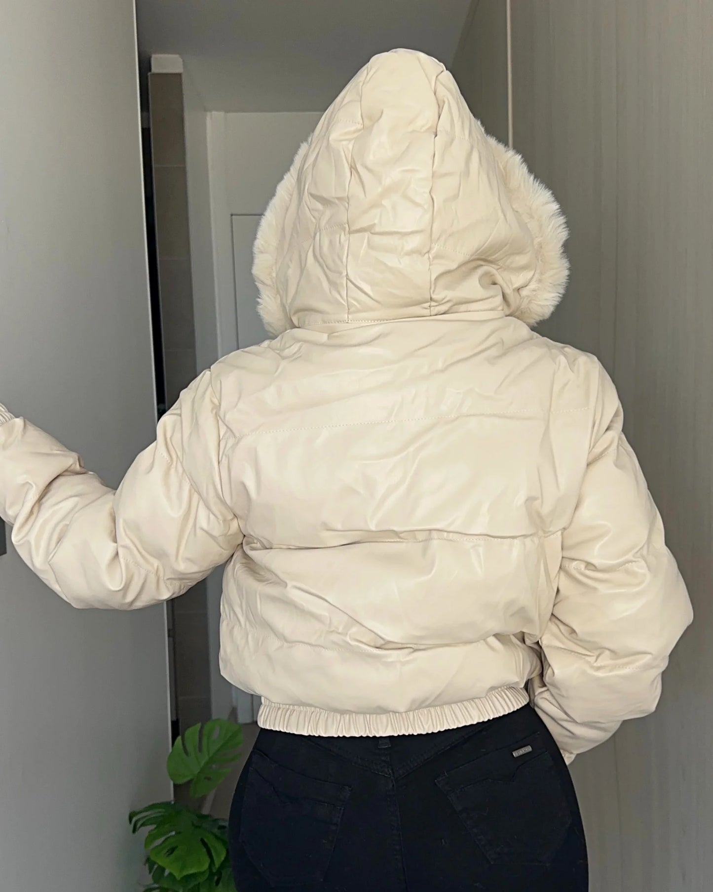 XY07 | Chaqueta Ecocuero Forrada Tedy | Moda Estroz | Venta por Mayor
