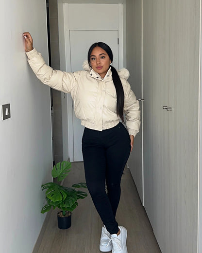 XY07 | Chaqueta Ecocuero Forrada Tedy | Moda Estroz | Venta por Mayor
