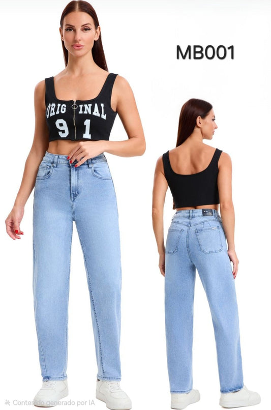 MB001 (N3) | Baggy Celeste | Venta Por Mayor