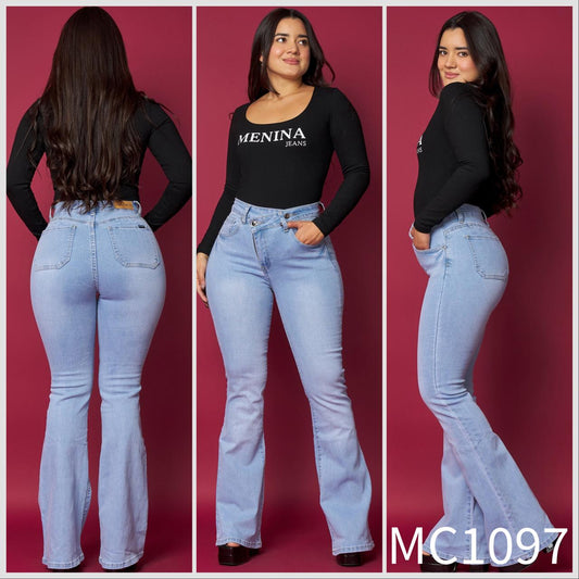 MC1097 (D1) | Flare Celeste Asimétrico | Venta Por Mayor