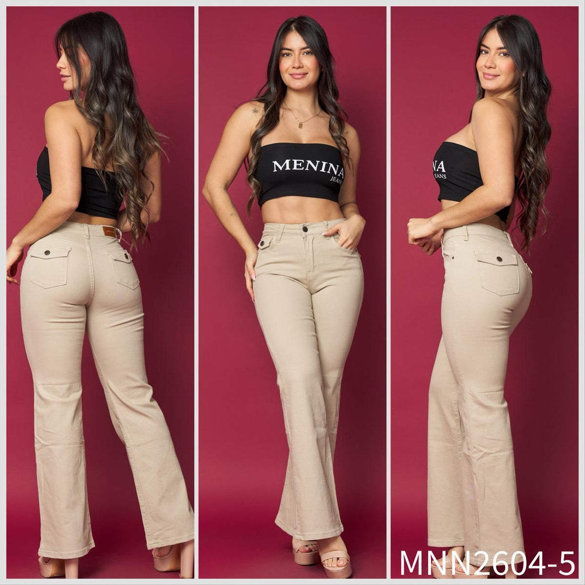 N2604-5 (V4) | Recto Beige Bolsillo Con Tapa | Venta Por Mayor