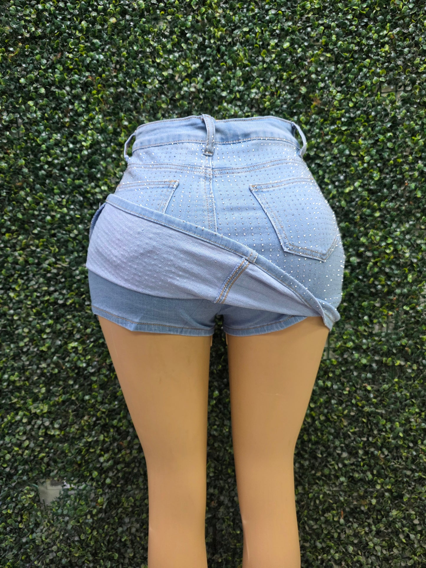 H0611 (Q7) | Falda Short Full Brillos | Venta Por Mayor