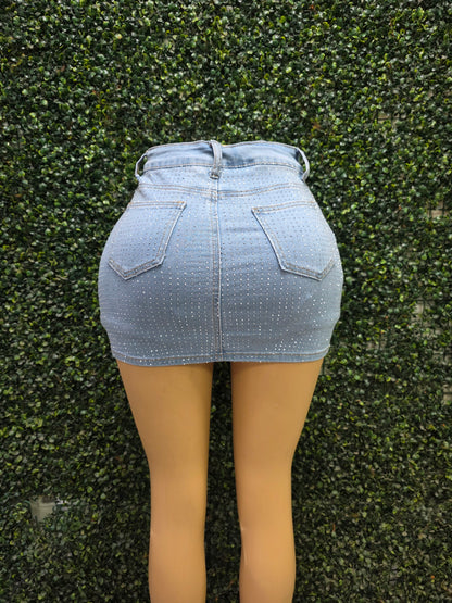 H0611 (Q7) | Falda Short Full Brillos | Venta Por Mayor